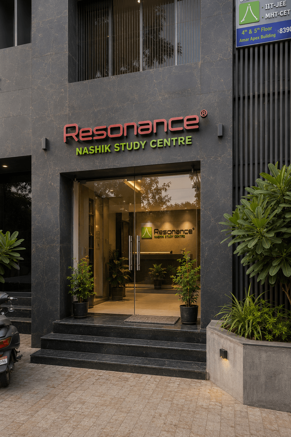 Close-up of the Resonance Nashik entrance