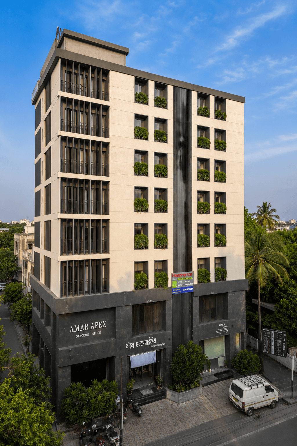Left angle view of the Resonance Nashik building